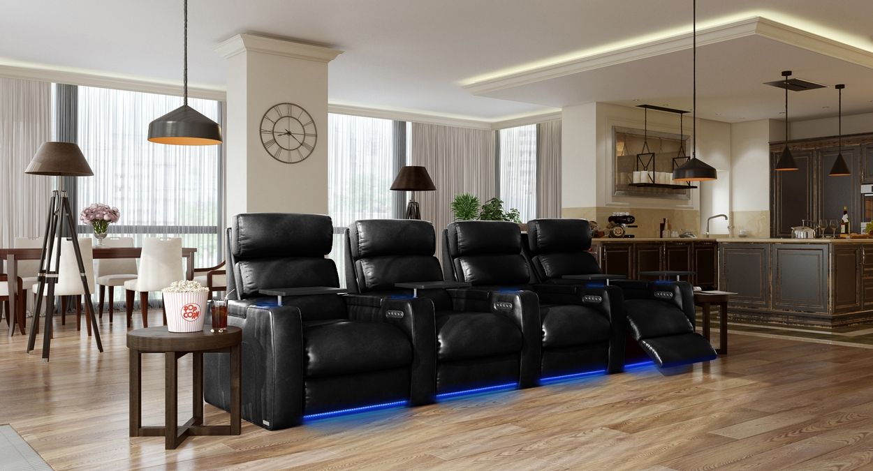 4 seat theater recliner