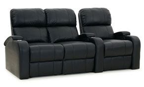 row of 3 Straight Loveseat on Left