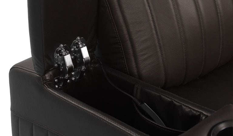 leather single recliner chair with cup holders