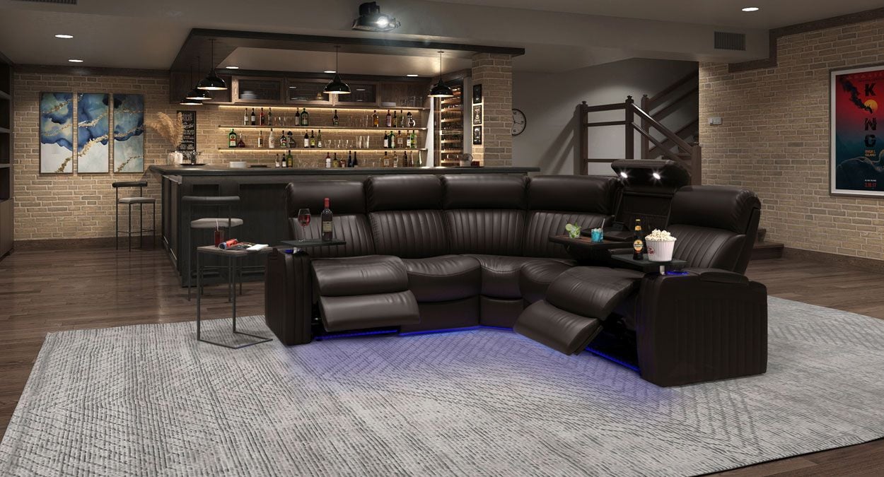 Massage recliner sectional epic heat