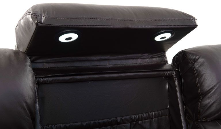couch with fold down console