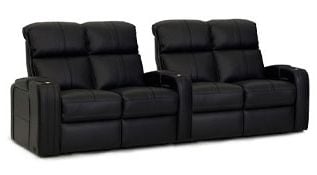 row of 4 Curved as Dual Loveseats