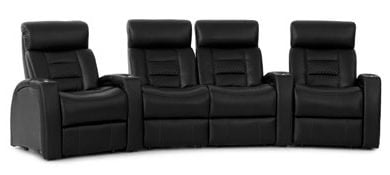 row of 4 Curved with Center Loveseat
