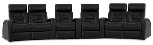 row of 6 Curved with Outside Loveseats
