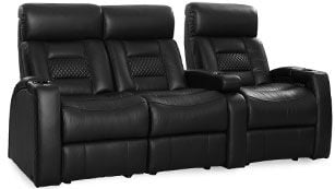 row of 3 Straight Loveseat on Left