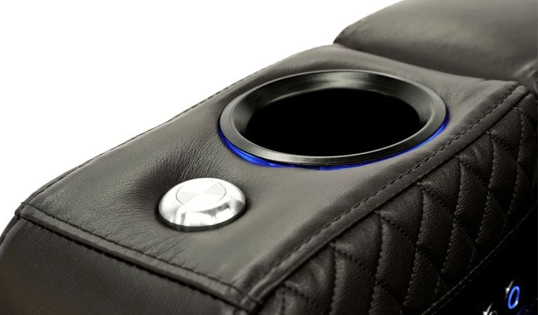 Octane power recliner with light up cup holder
