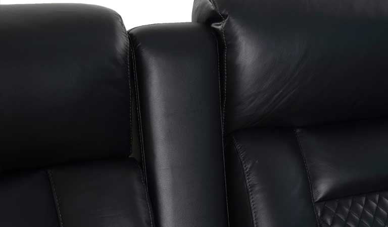 Octane theater recliner with adjustable headrest