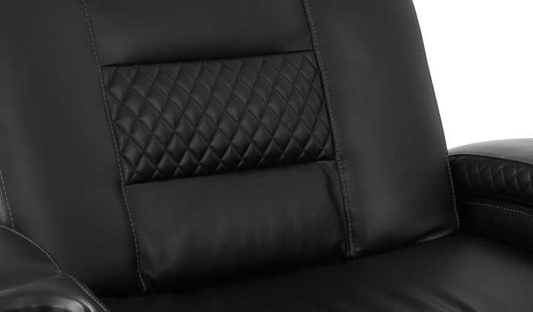 theater seat with adjustable headrest