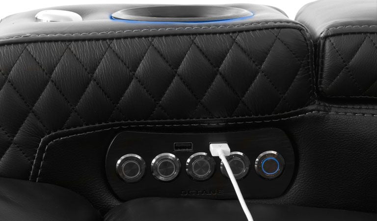 home theater reclining chair with usb ports