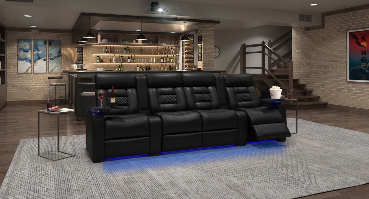 Flip-up arms recliner comfort