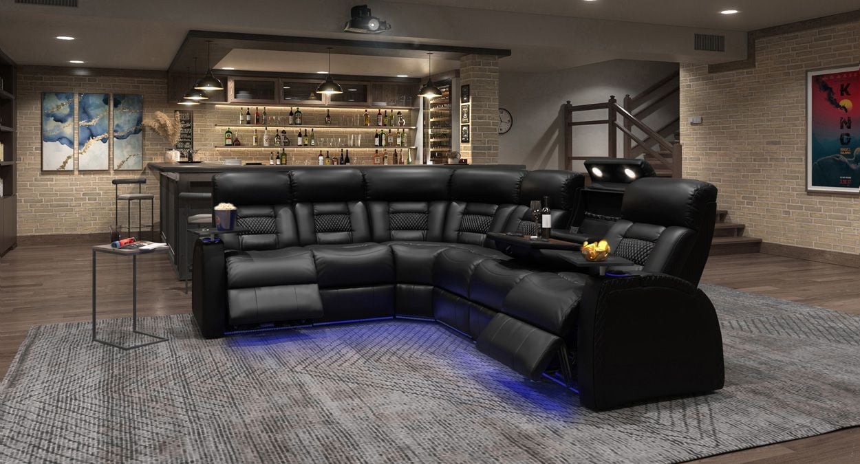 Theater seats with LED