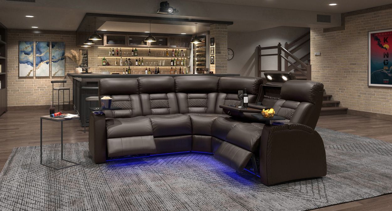 Sectional recliner LED illumination