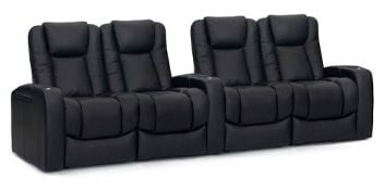 row of 4 Curved as Dual Loveseats