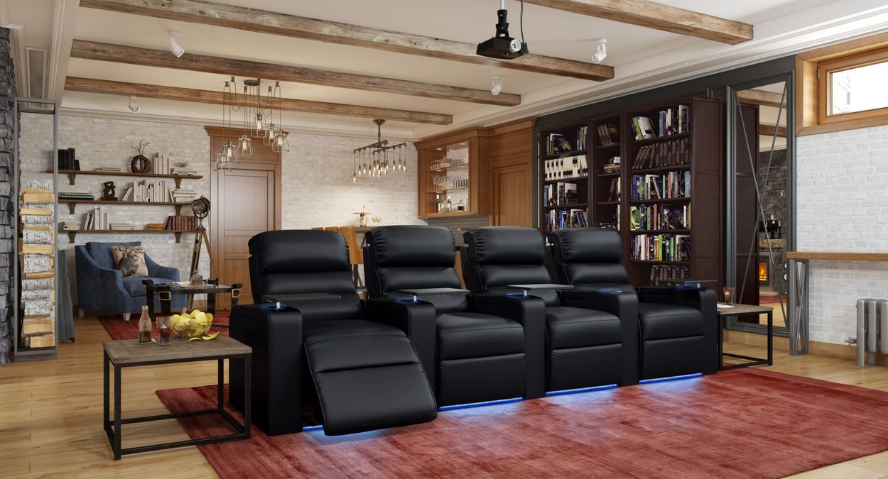 Octane 4 piece power home theater seats