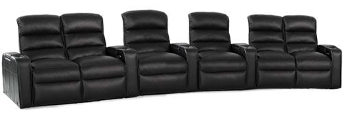 row of 6 Curved with Outside Loveseats