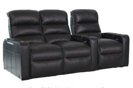 row of 3 Straight Loveseat on Left