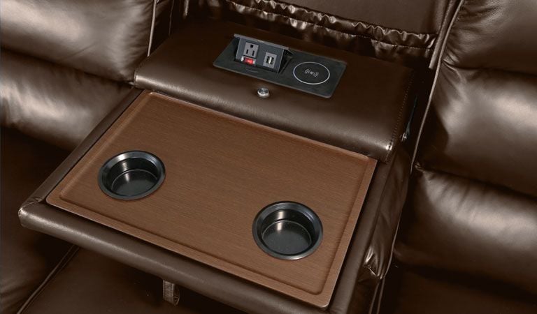 manual recliner cup holder