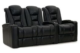 row of 3 Straight Loveseat on Left