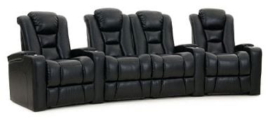 row of 4 Curved with Center Loveseat