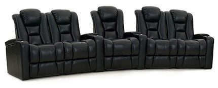 row of 5 Curved with Dual Loveseats