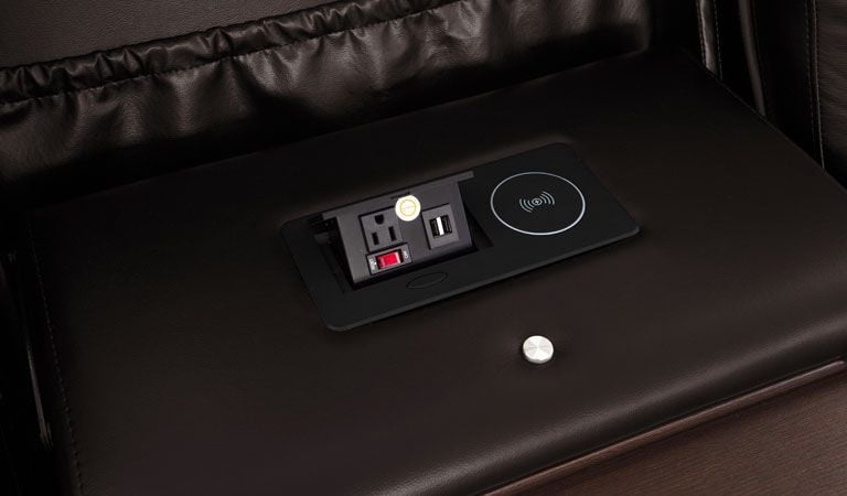 reclining sofa with drop down and usb ports