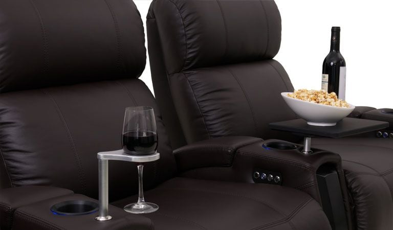 leather recliner seats with cup holders