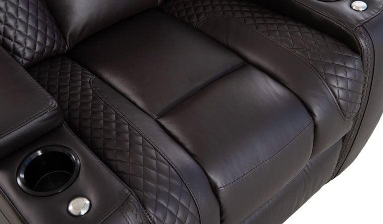 movie theater brown recliner chair with cup holder