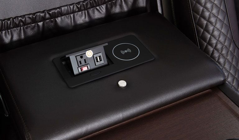 recliner sofa with fold down console