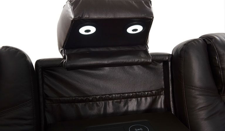 Octane power reclining sofa with drop down console