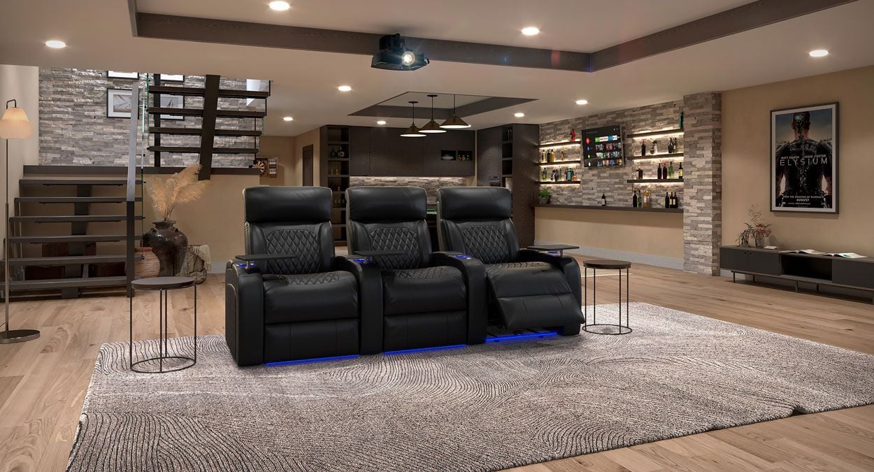 3 seats theater seating