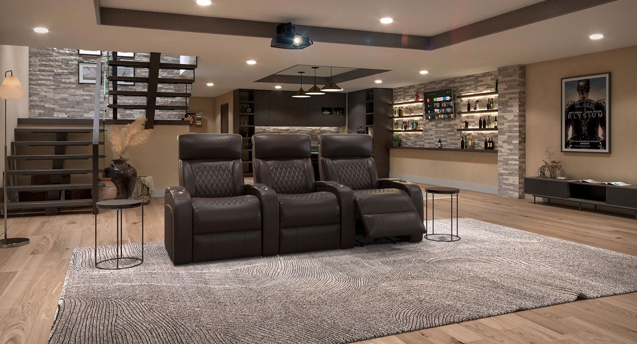 octane bliss 3 theater chairs