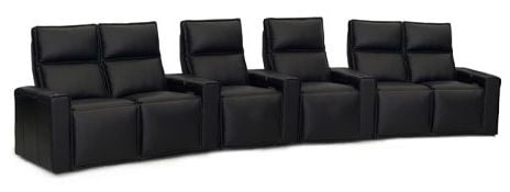 row of 6 Curved with Outside Loveseats