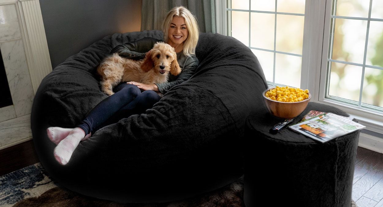 Memory foam bean bag cover
