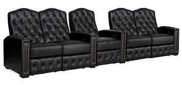 row of 5 Straight with Dual Loveseats