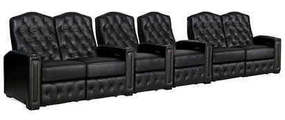 row of 6 Straight with Outside Loveseats