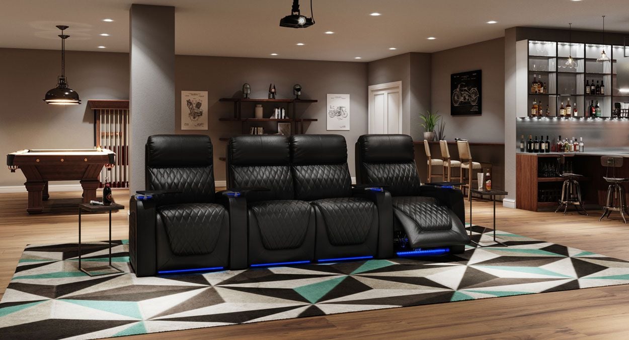 4 piece power home theater seats