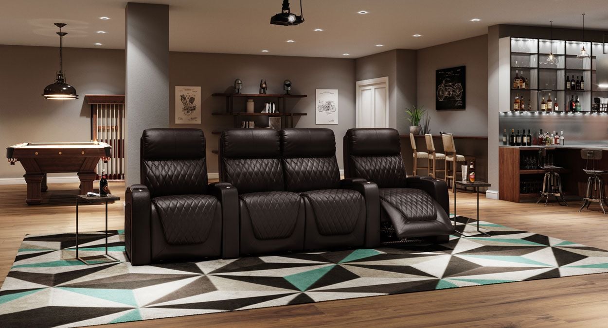 4 row theater seating