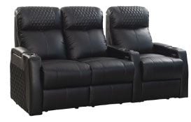 row of 3 Straight Loveseat on Left