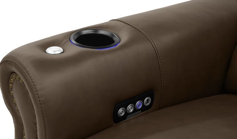 electric motion recliner with cup holder