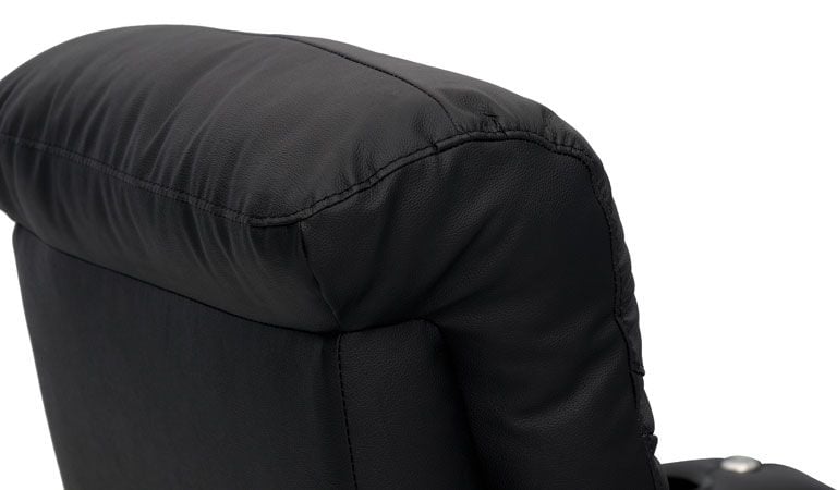 Octane leather recliner with adjustable headrest