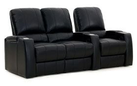 row of 3 Straight Loveseat on Left