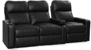 row of 3 Straight Loveseat on Left