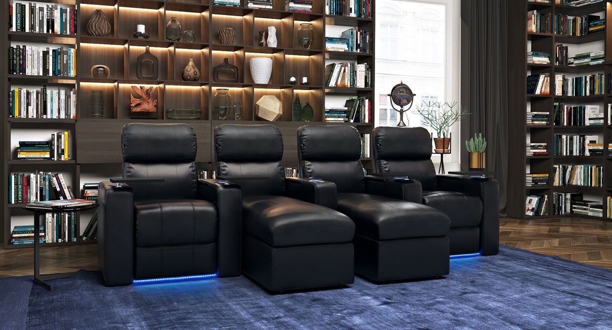 black leather chaise lounge chair