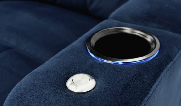 modern theater chair with cup holders