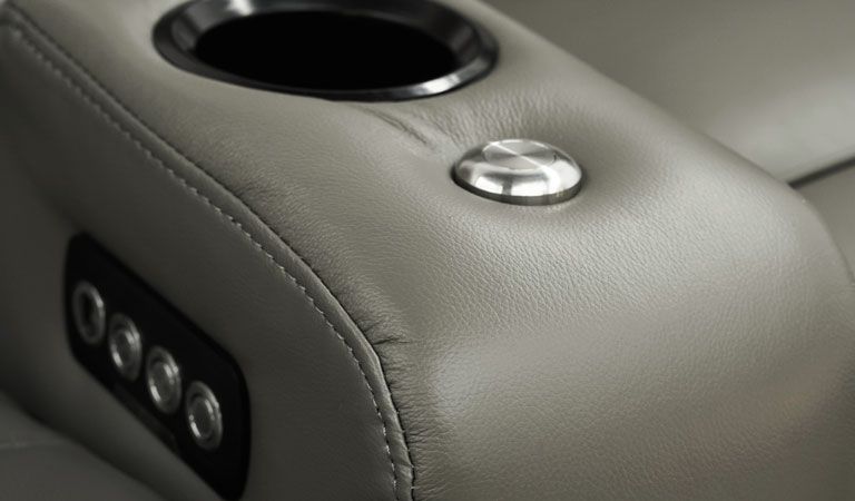 black leather recliner with massager and usb port