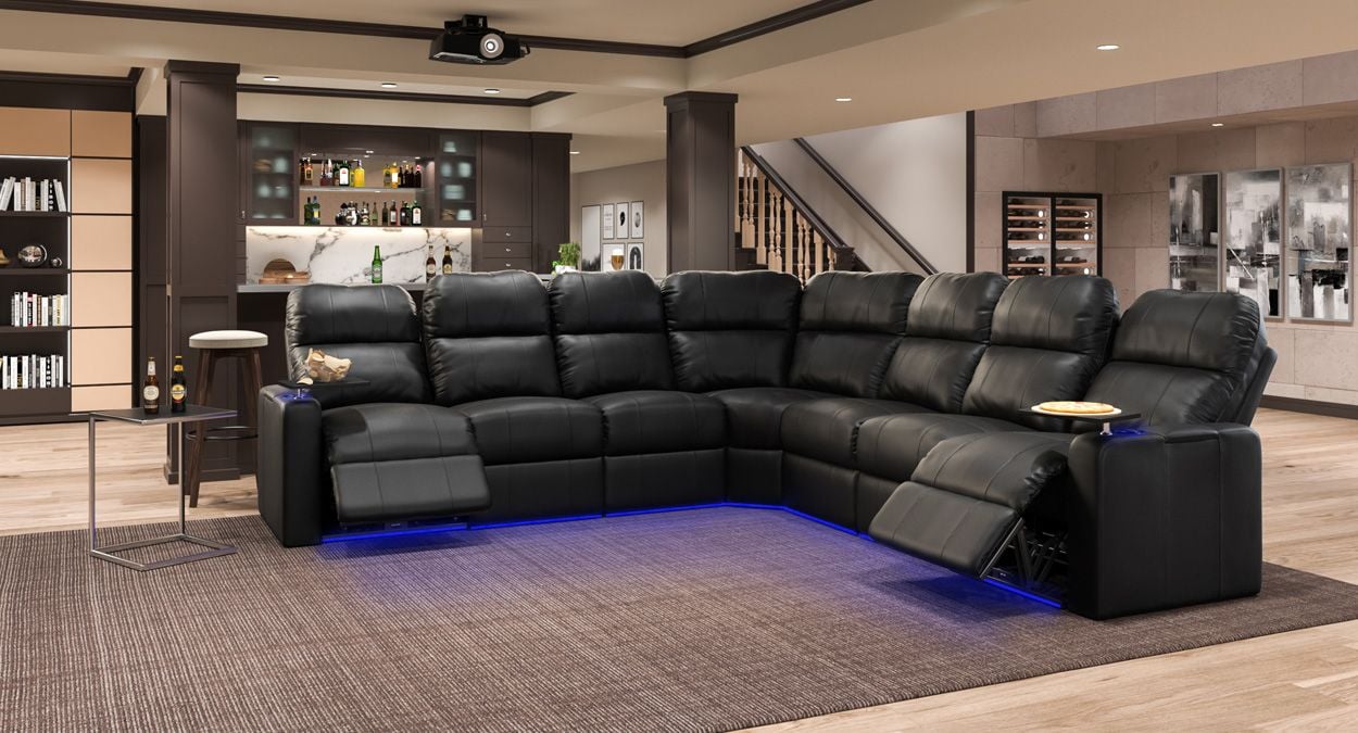 Sectional home theater seating sale