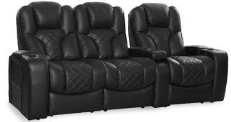 row of 3 Straight Loveseat on Left