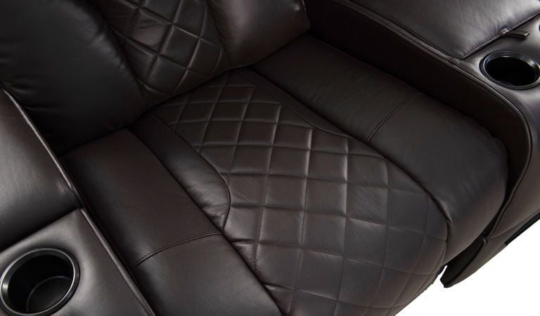 black leather chairs with arms cup holder