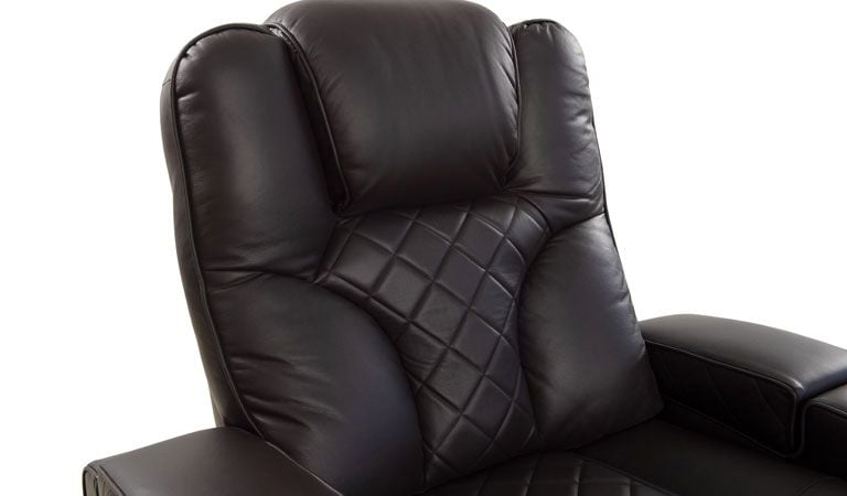 black narrow recliners with cup holder