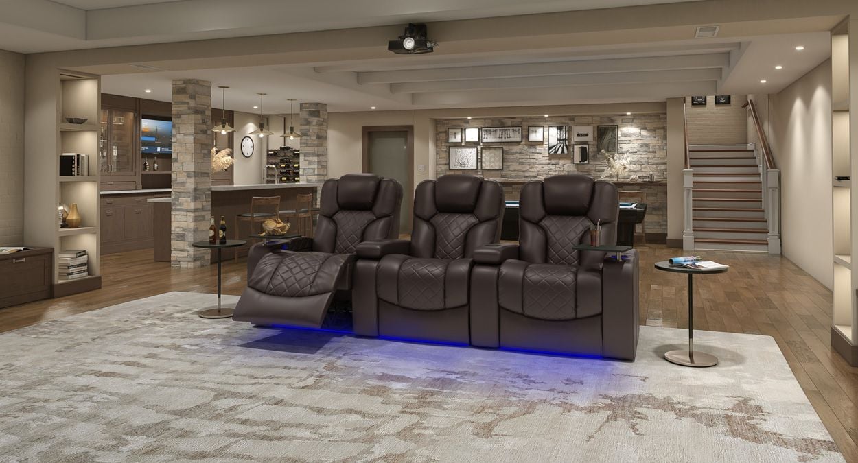 3 chair theater recliners